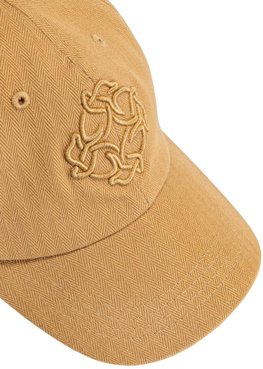 Dark beige baseball cap with logo CZALT-0012-24(W25)