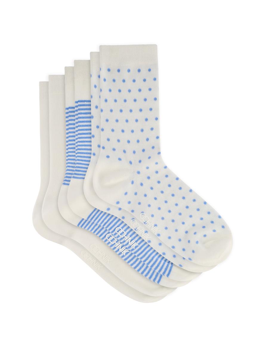 Set of women's long socks ZESDT-0043-0P(W26) - product view from above, on a white background.