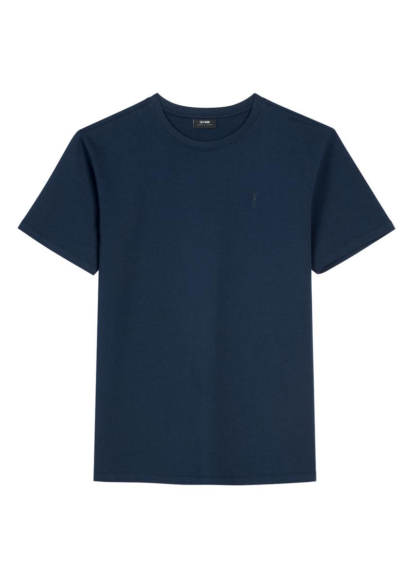 Navy blue men's T-shirt TSHMT-0120-7E(W26)