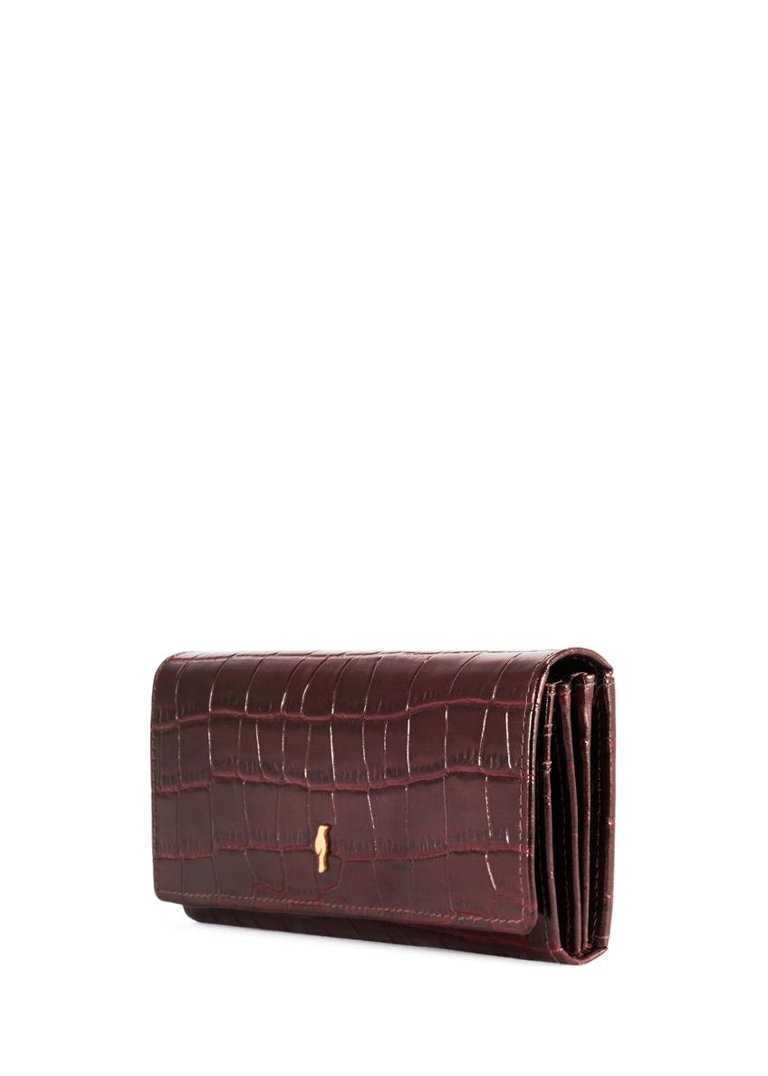 Leather burgundy women's wallet PORES-0889B-49(Z25)