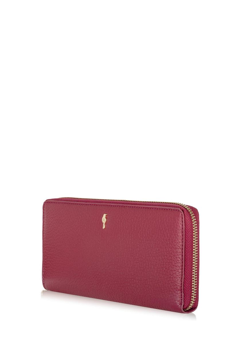 Pink leather women's belt wallet PORES-0892-34(W24)