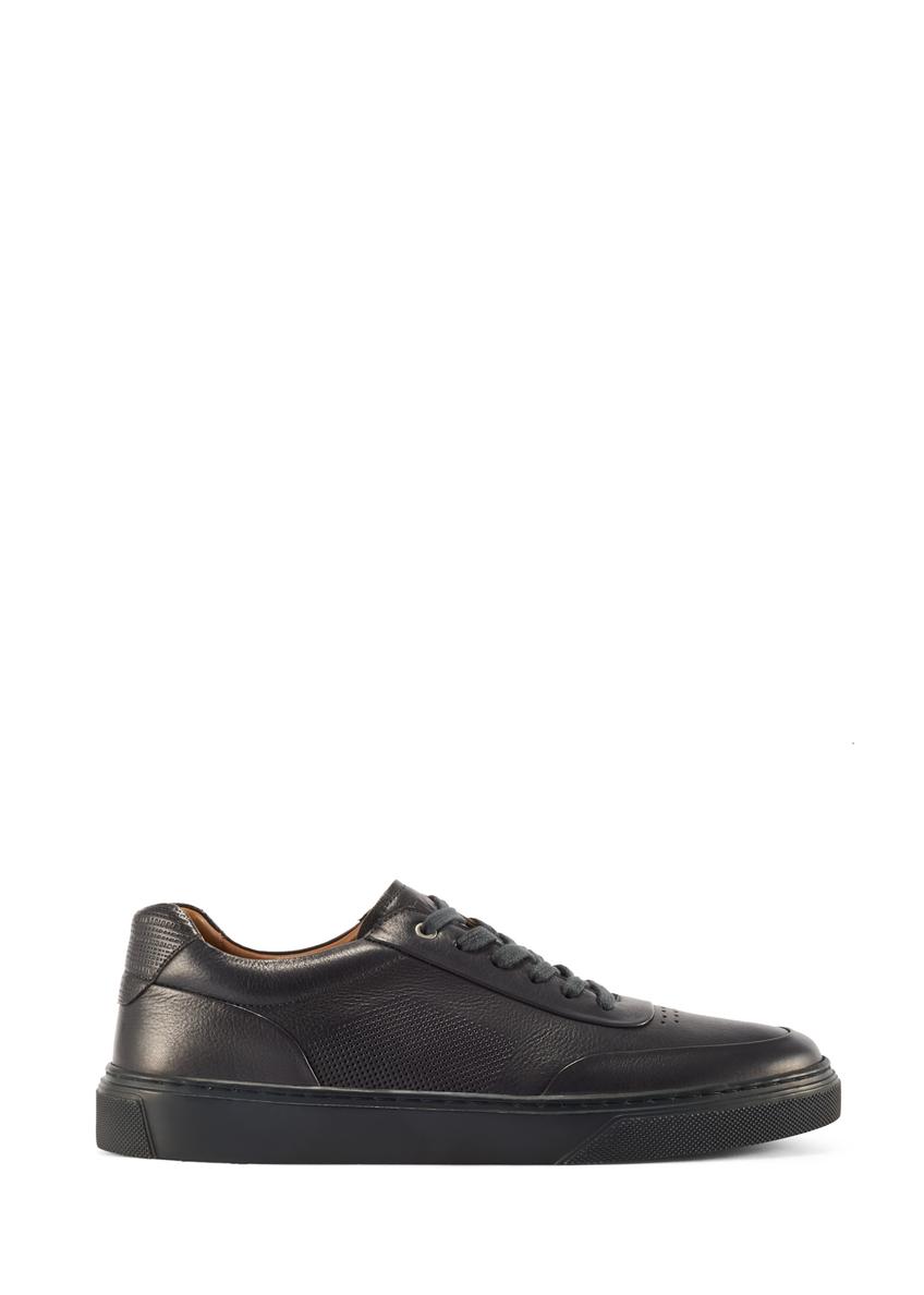 Men's leather sneakers in navy blue BUTYM-0484-7E(W26)