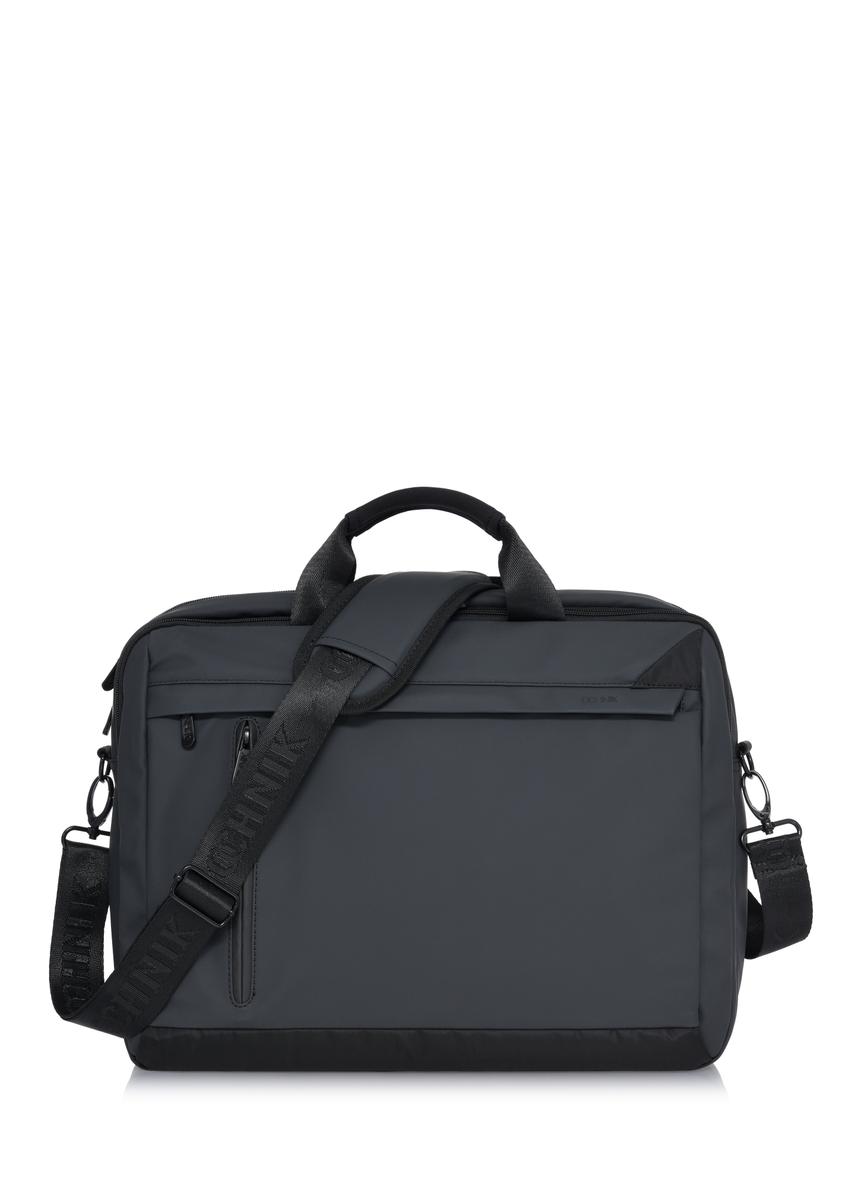 Grey men's briefcase with laptop pocket TORMN-0329-99(W24)-07