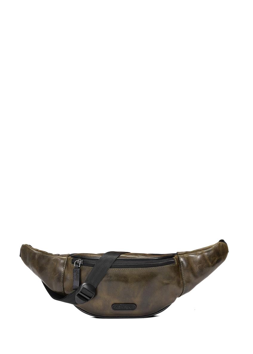 Leather dark green men's bag TORMS-0107C-54(W25)