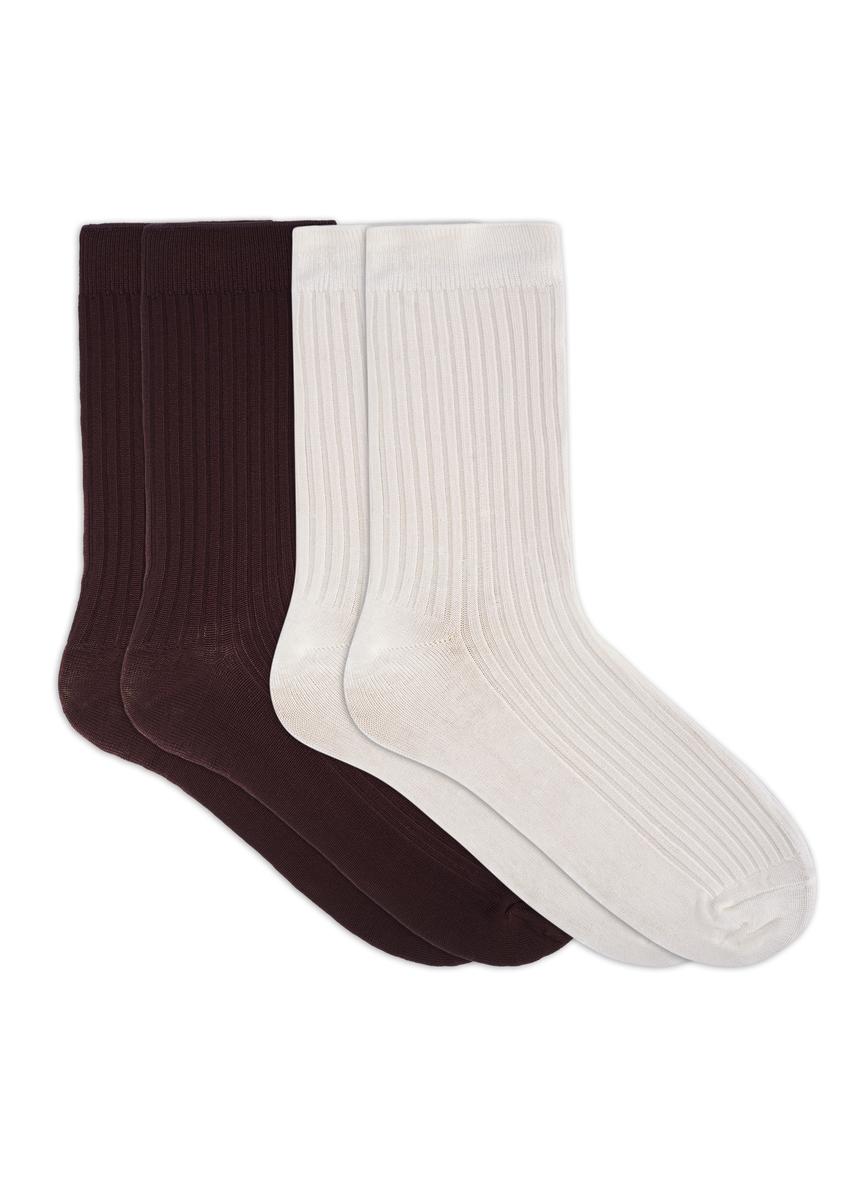 Set of women's long socks ZESDT-0047-00(Z26), product view from the front on a white background.