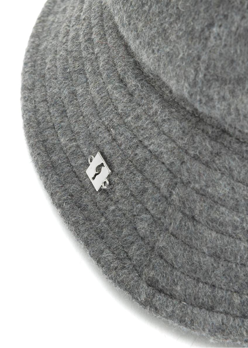 Gray women's hat with wool CZADT-0214-91(Z25)