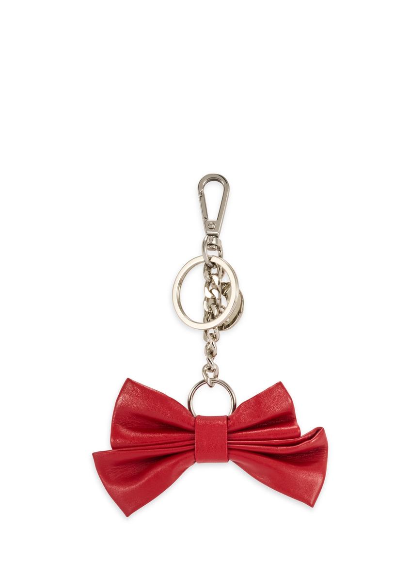 Leather bow-shaped keychain BRELOK-0217-42(Z25)