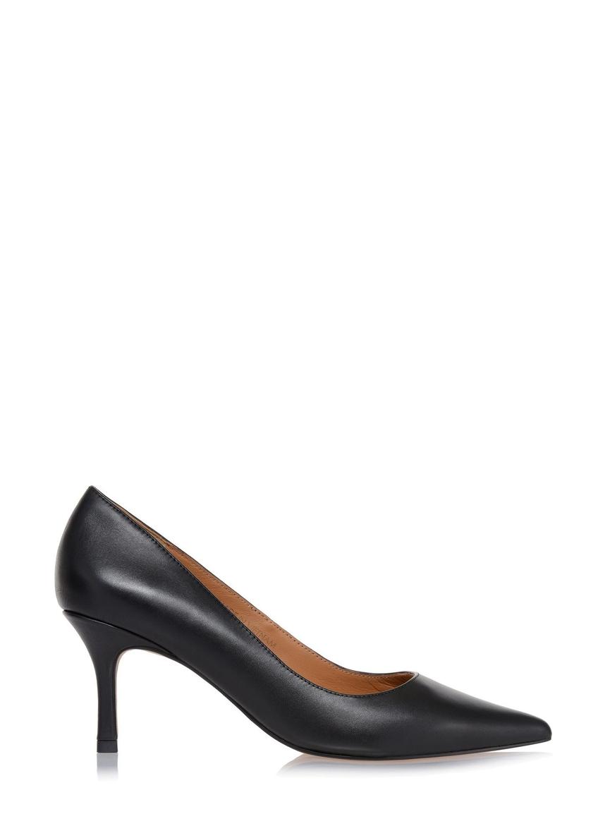 Black leather pumps BUTYD-1031A-99(W26)