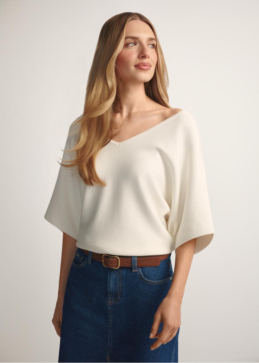 White women's blouse BLUDT-0201-0B(W26)