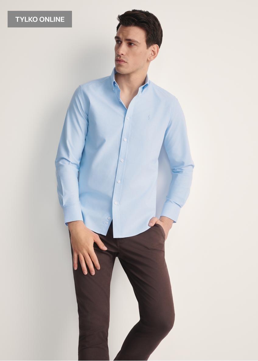 Blue men's shirt KOSMT-0350-62(Z25)