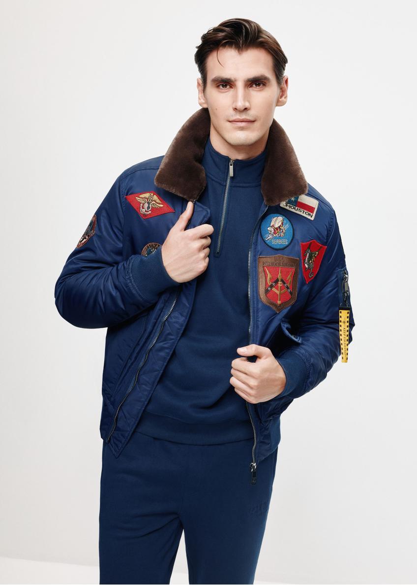 Navy blue men's pilot jacket TOP GUN KURMT-0356-69(Z24)