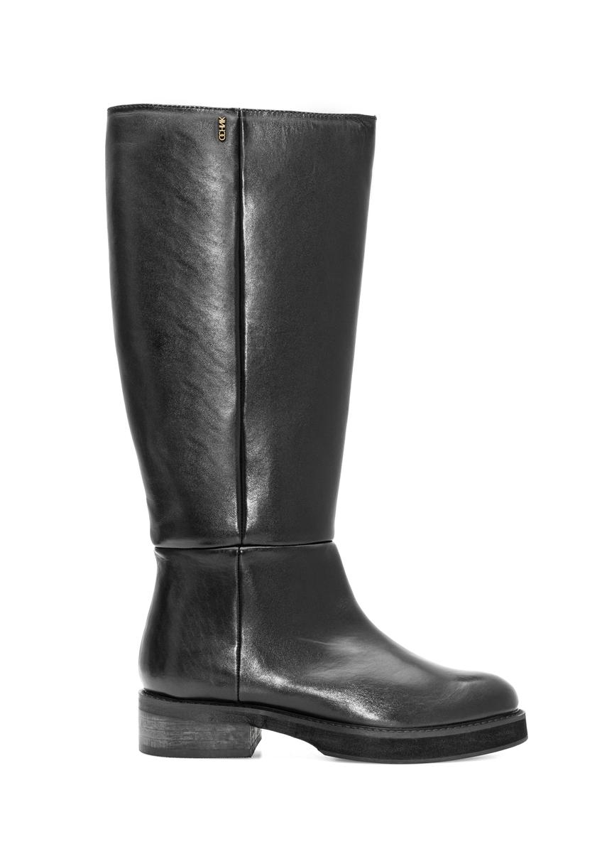 Women's leather boots in black BUTYD-1195-99(Z25)
