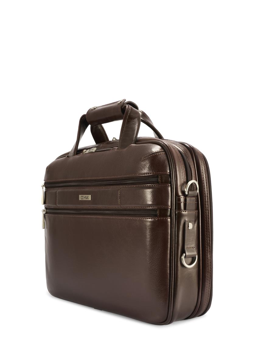 Brown leather men's bag TORMS-0483-89(Z25)