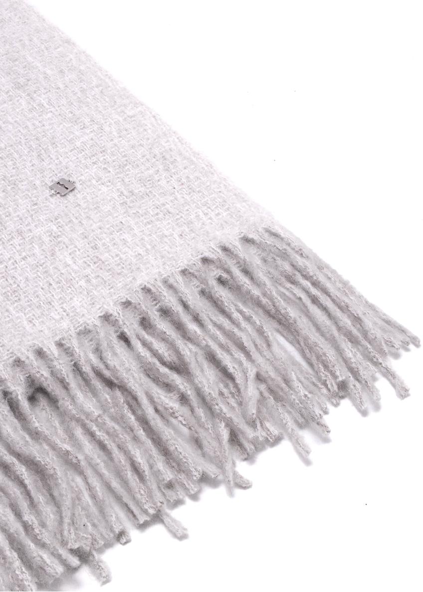 Gray women's scarf with fringes SZADT-0209-91(Z25)