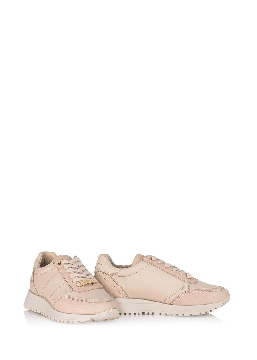 Beige leather women's sports shoes BUTYD-1099-80(Z24)