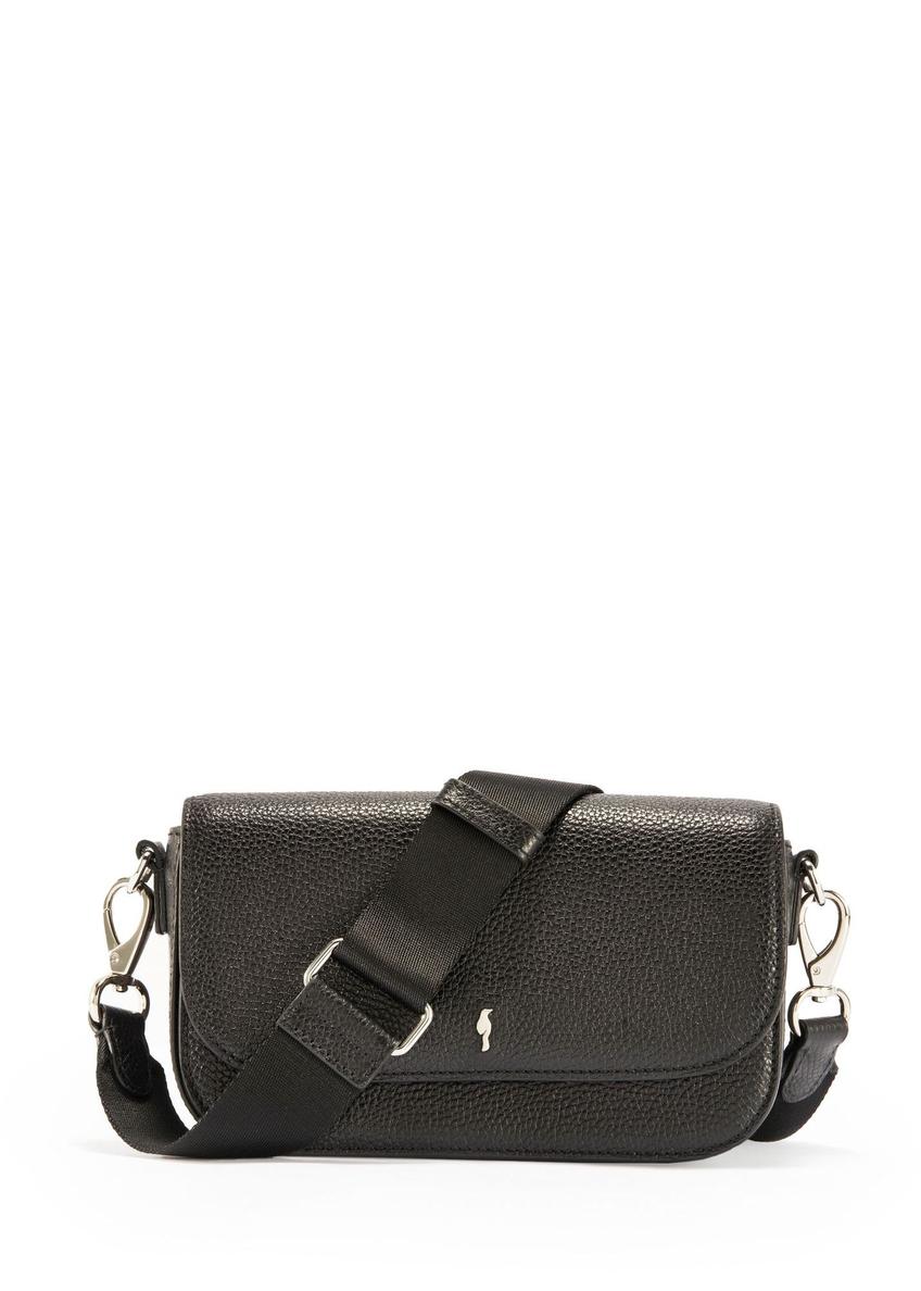 Black leather small women's handbag TORES-1101A-99(Z25), product view front on white background.