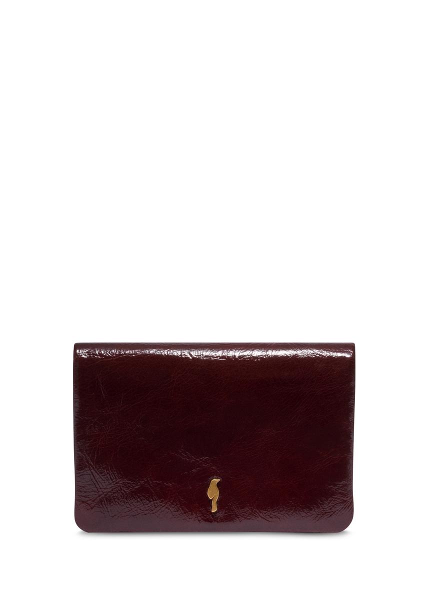 Burgundy women's wallet PORES-1020-4E(Z26), front product view on a light background.