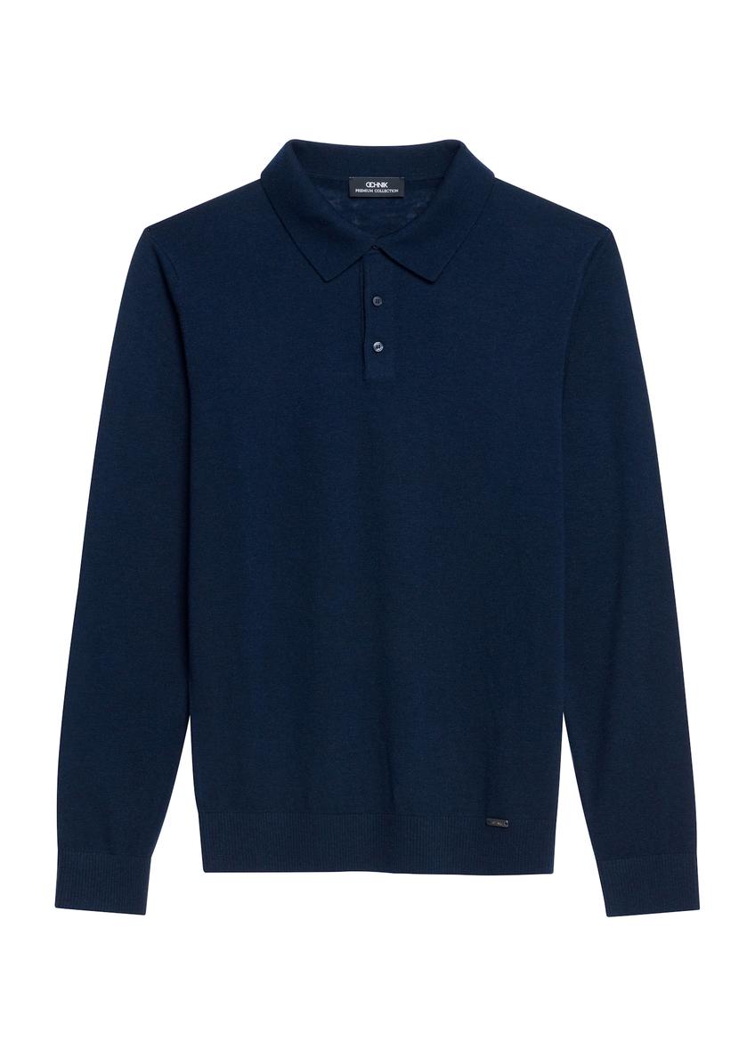 Navy blue men's sweater SWEMT-0184-68(Z25), product visible from the front, on white background.