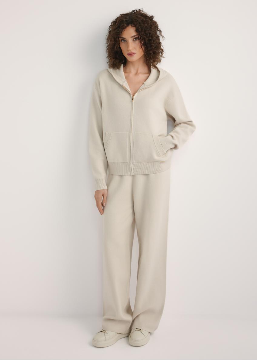 Beige women's hoodie BLZDT-0120-1A(W26)