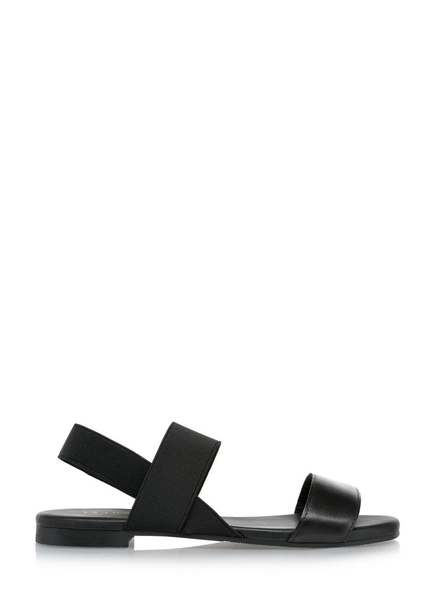 Leather black rubber sandals BUTYD-1046-99(W24)-06