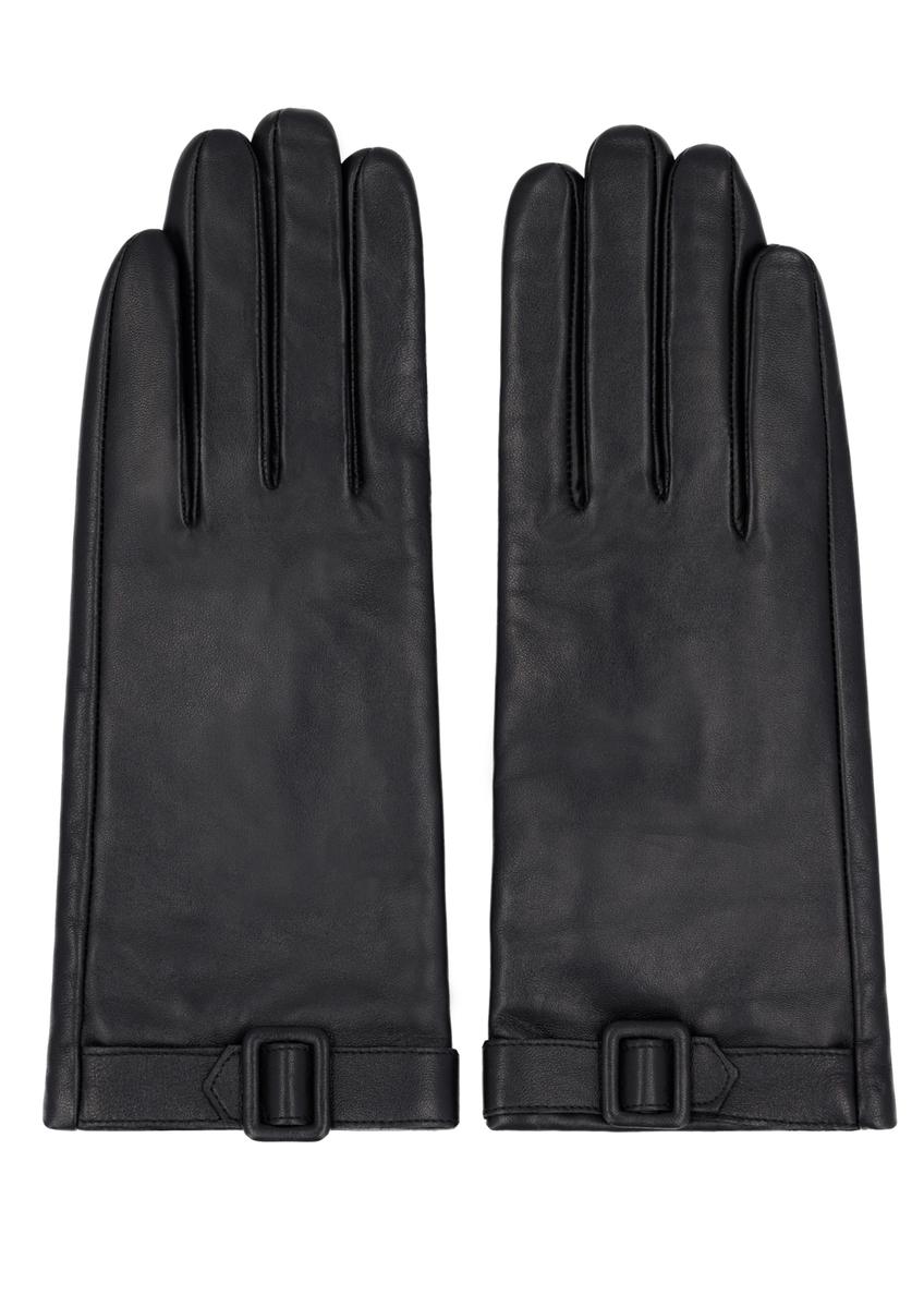 Black women's leather gloves REKDS-0104-99(Z26)