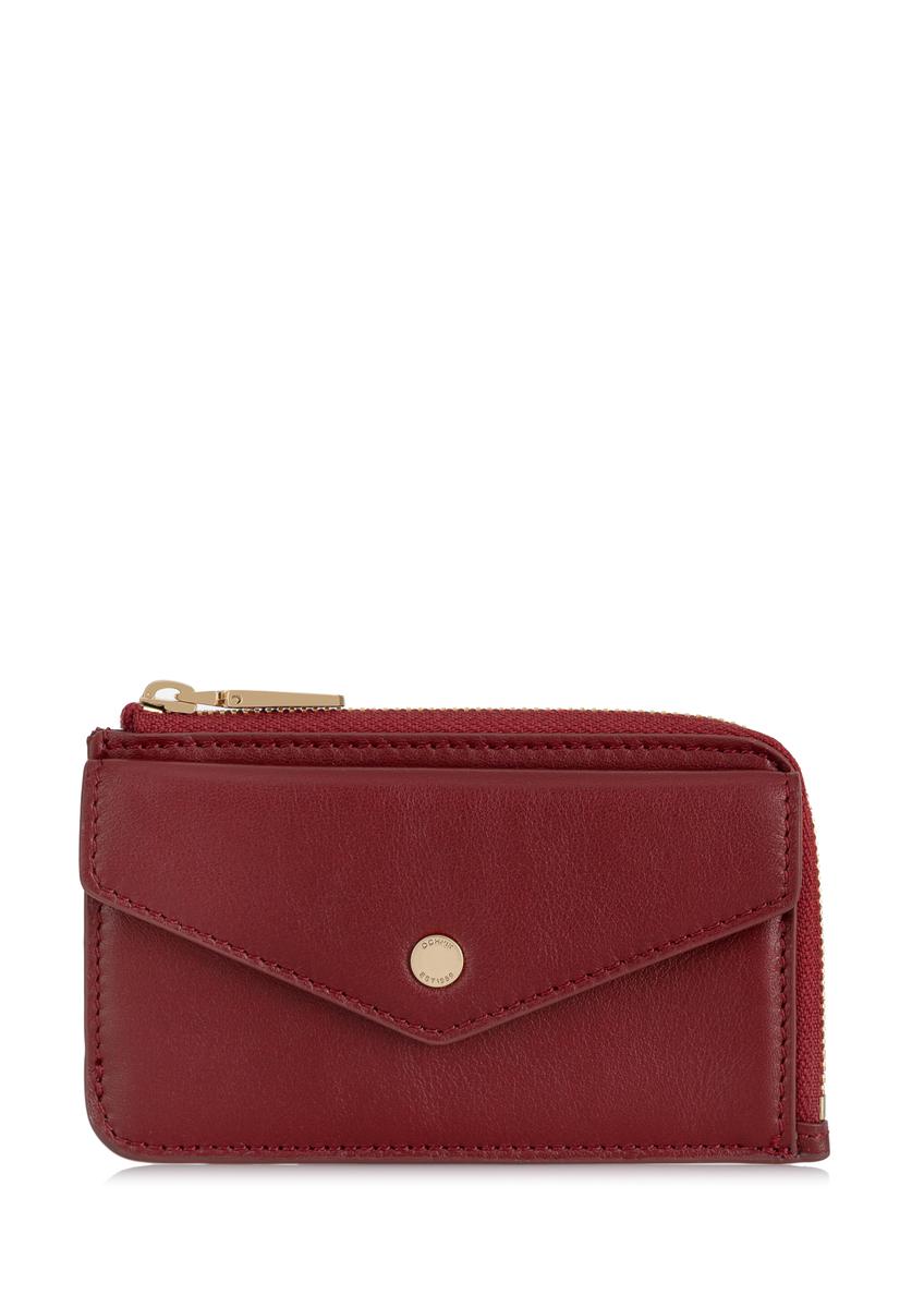 Women's red leather wallet PORES-0866-40(Z23)-07