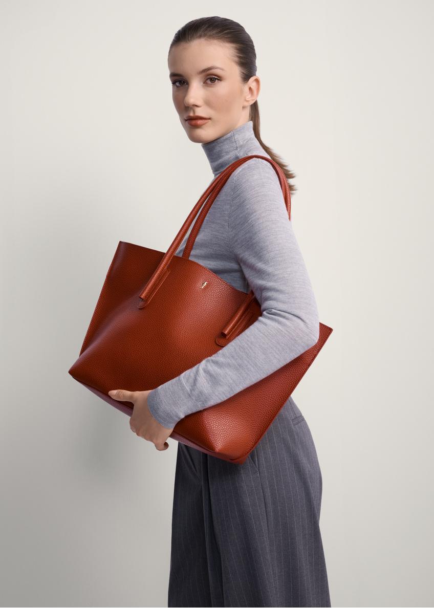 Red women's shopper bag TOREC-0938B-41(Z25)