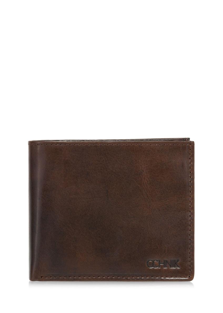 Brown small men's leather wallet PORMS-0614-89(Z24)