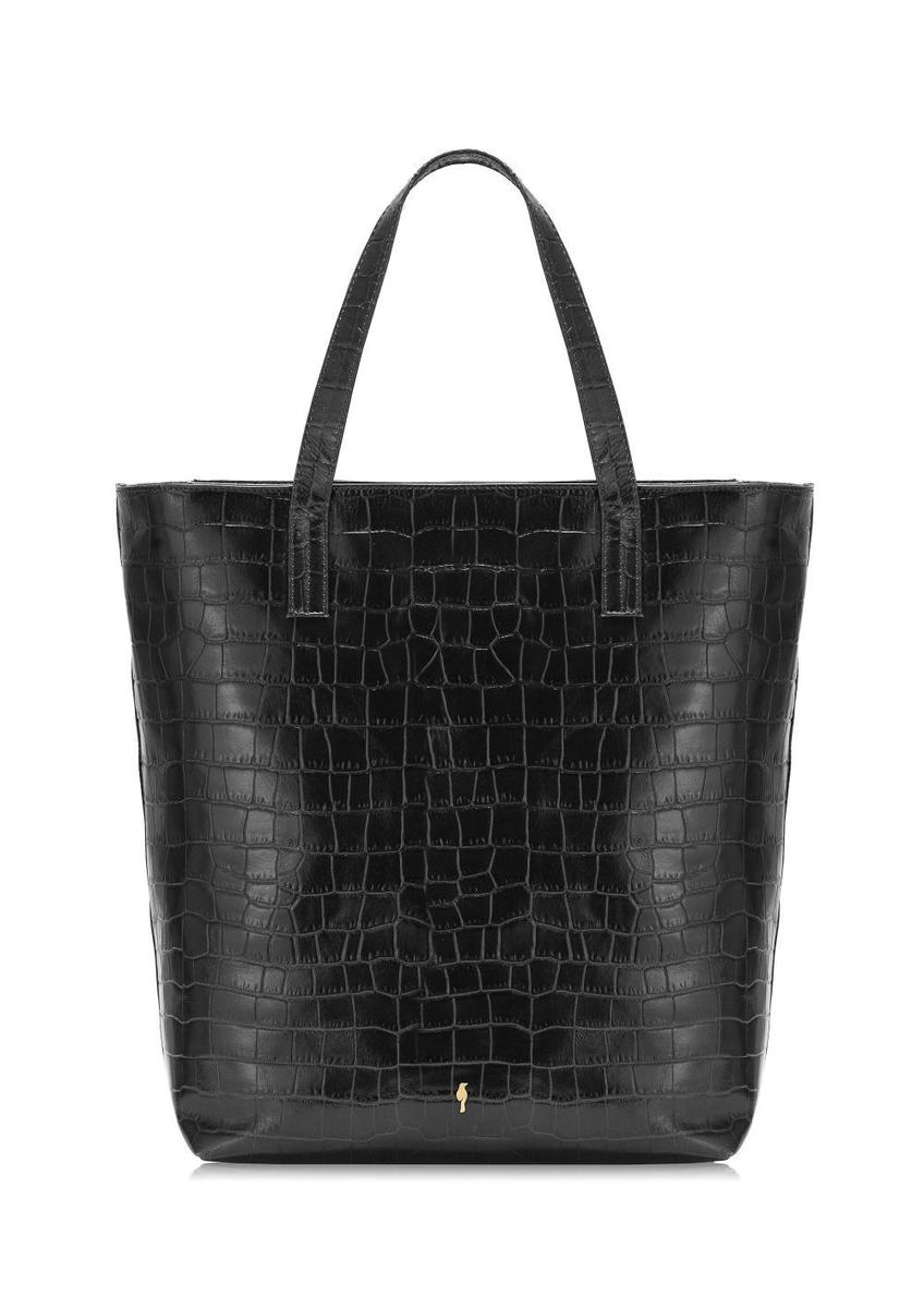 Women's croco shopper bag TORES-0701E-99(Z25), front product view on white background.