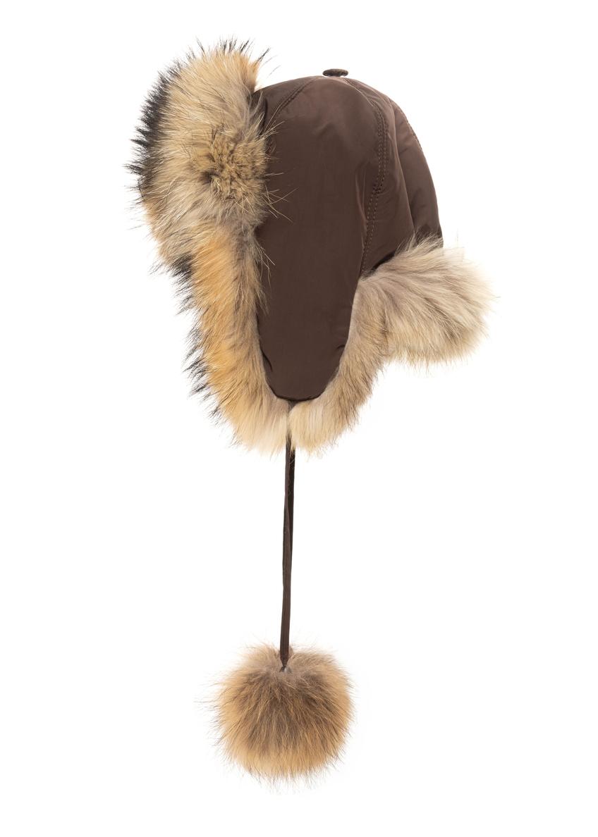 Women's hat with natural raccoon fur CZADF-0048-1I(Z26)