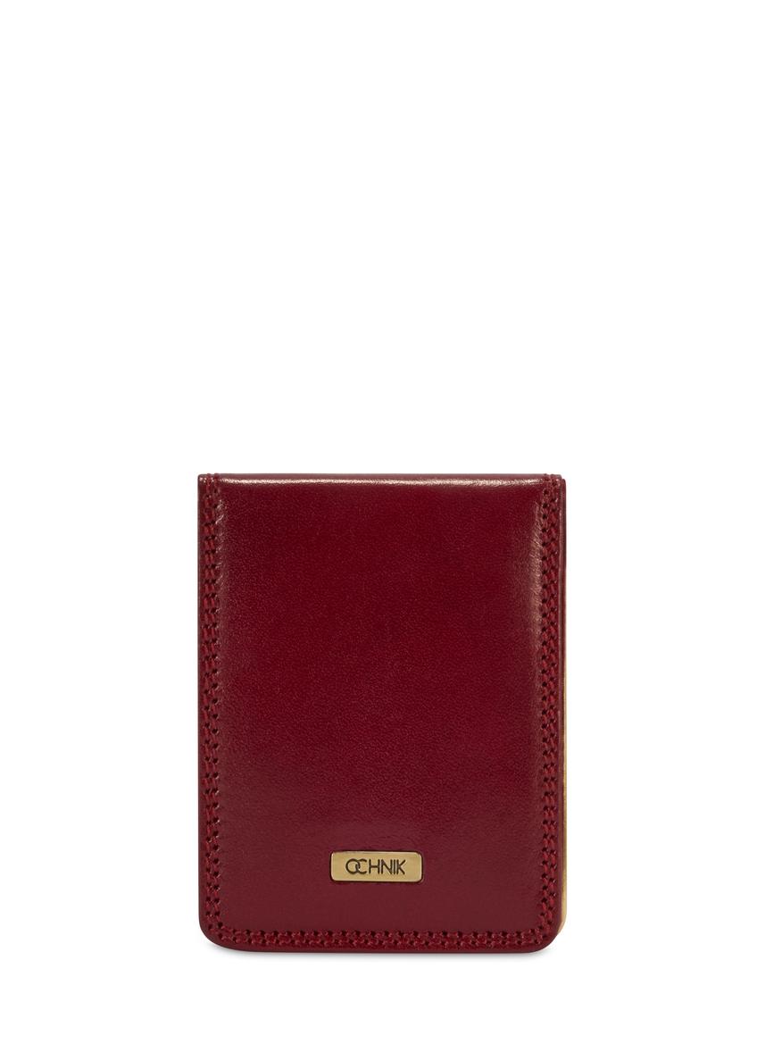 Burgundy leather business card case PL-101-41(KS)
