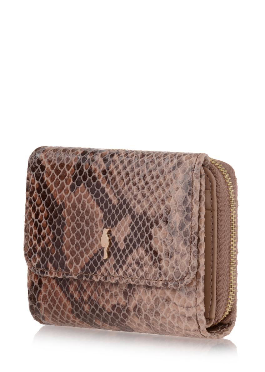 Women's small leather wallet croco PORES-0802D-31(W23)