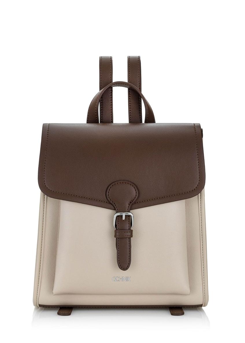 Elegant medium women's backpack TOREC-0985A-15(Z25) - front product view on white background.