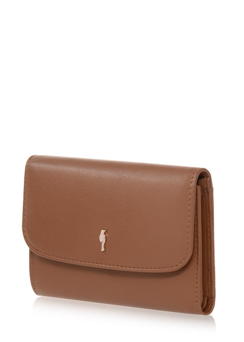 Brown leather women's wallet PORES-0848-79(W23)