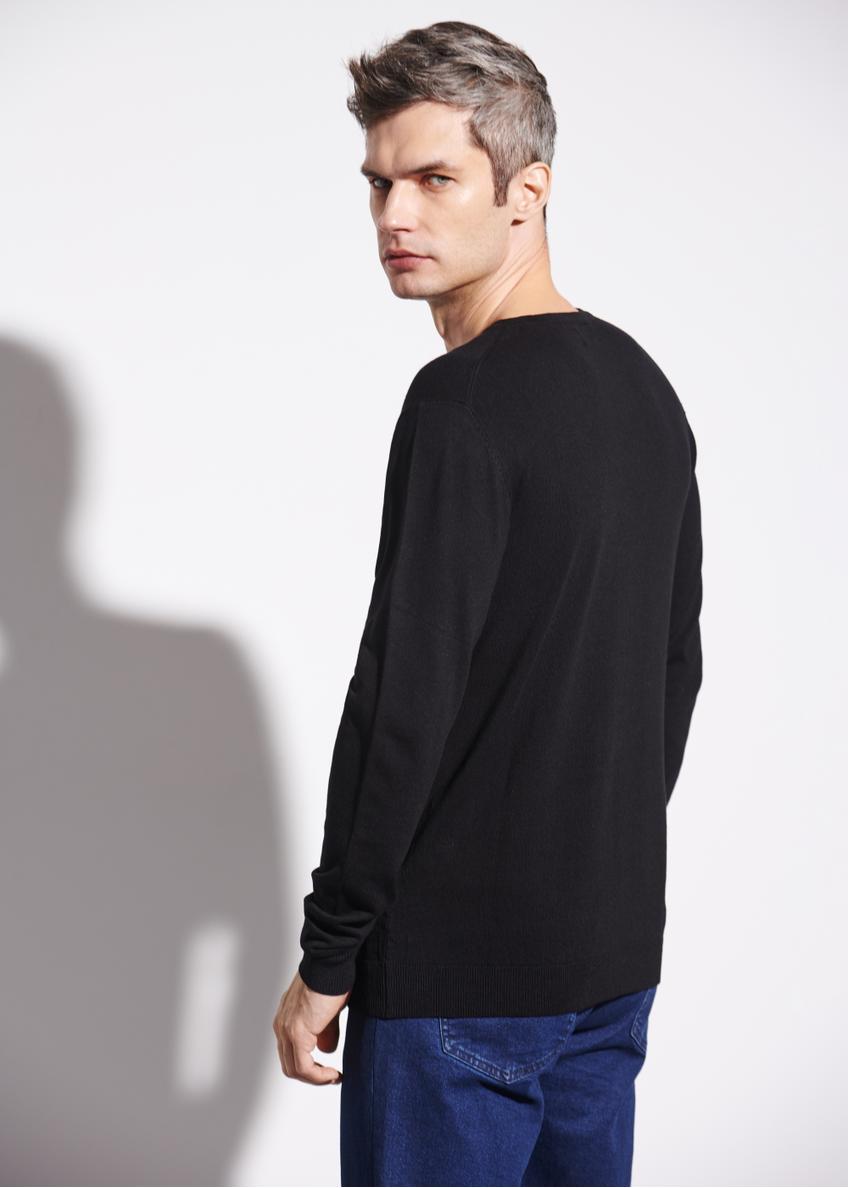 Black men's sweater SWEMT-0127-99(W23)