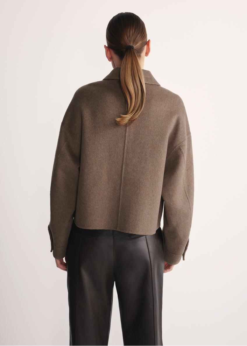 Women's short wool coat PLADT-0067-82(Z25)