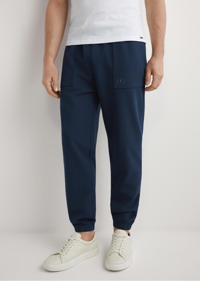 Navy blue men's sweatpants SPOMT-0109-7E(W26)