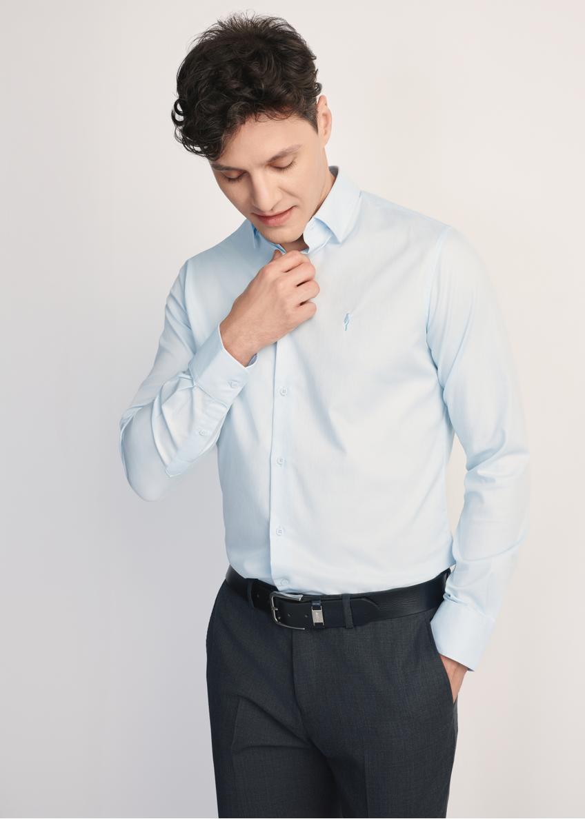 Blue men's shirt KOSMT-0351-62(Z25)