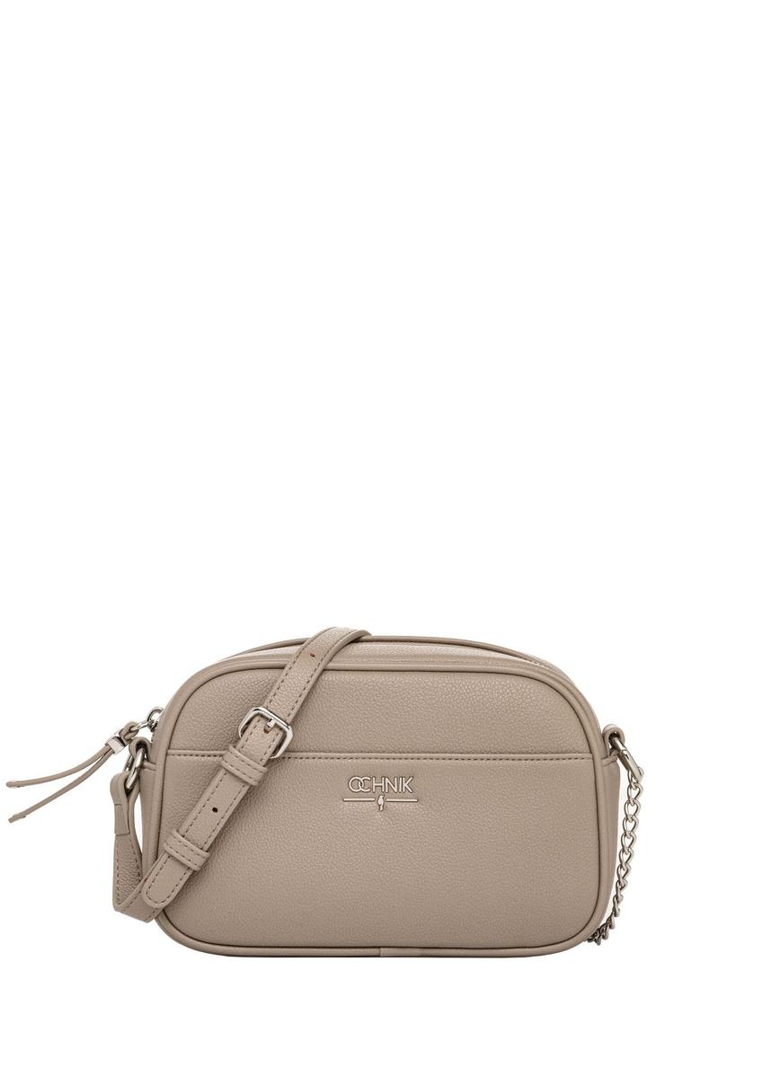 Beige small women's handbag TOREC-1285-1B(Z26) - front product view, on white background.