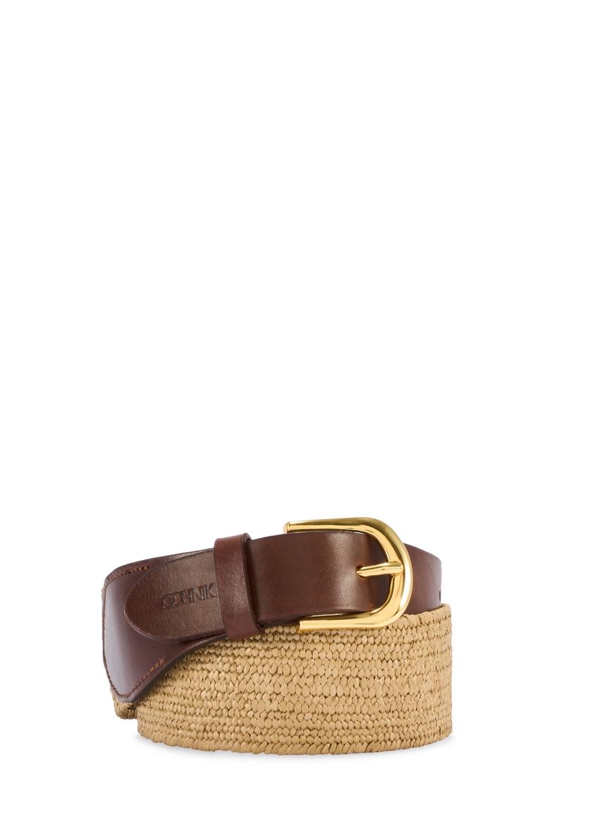 Wide women's leather belt PASDS-0338-1E(W26)
