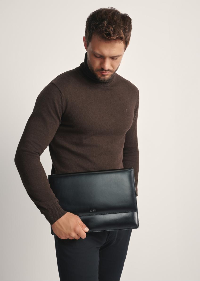 Men's black leather briefcase TORMS-0468-99(Z25)