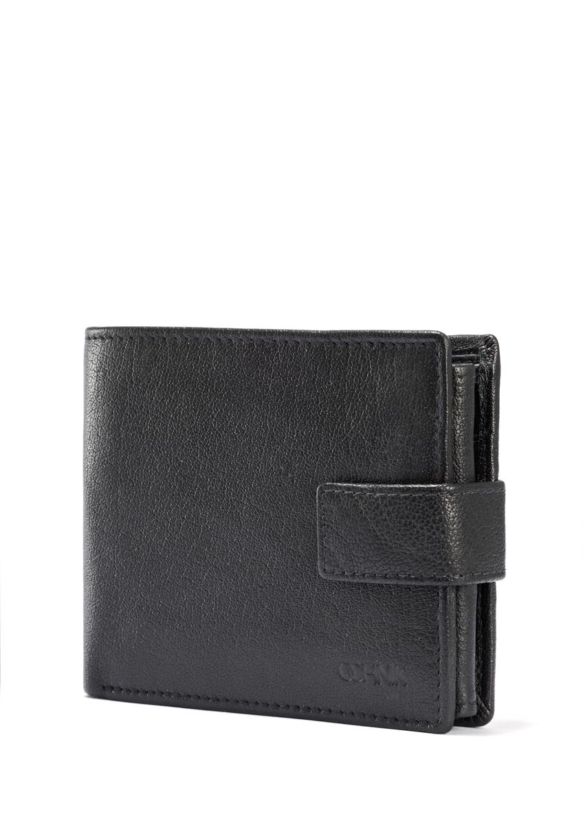 Black men's leather wallet PORMS-0651-99(W25)