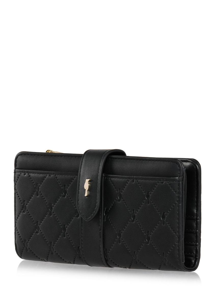 Large black women's wallet with embossing POREC-0390-99(Z24)