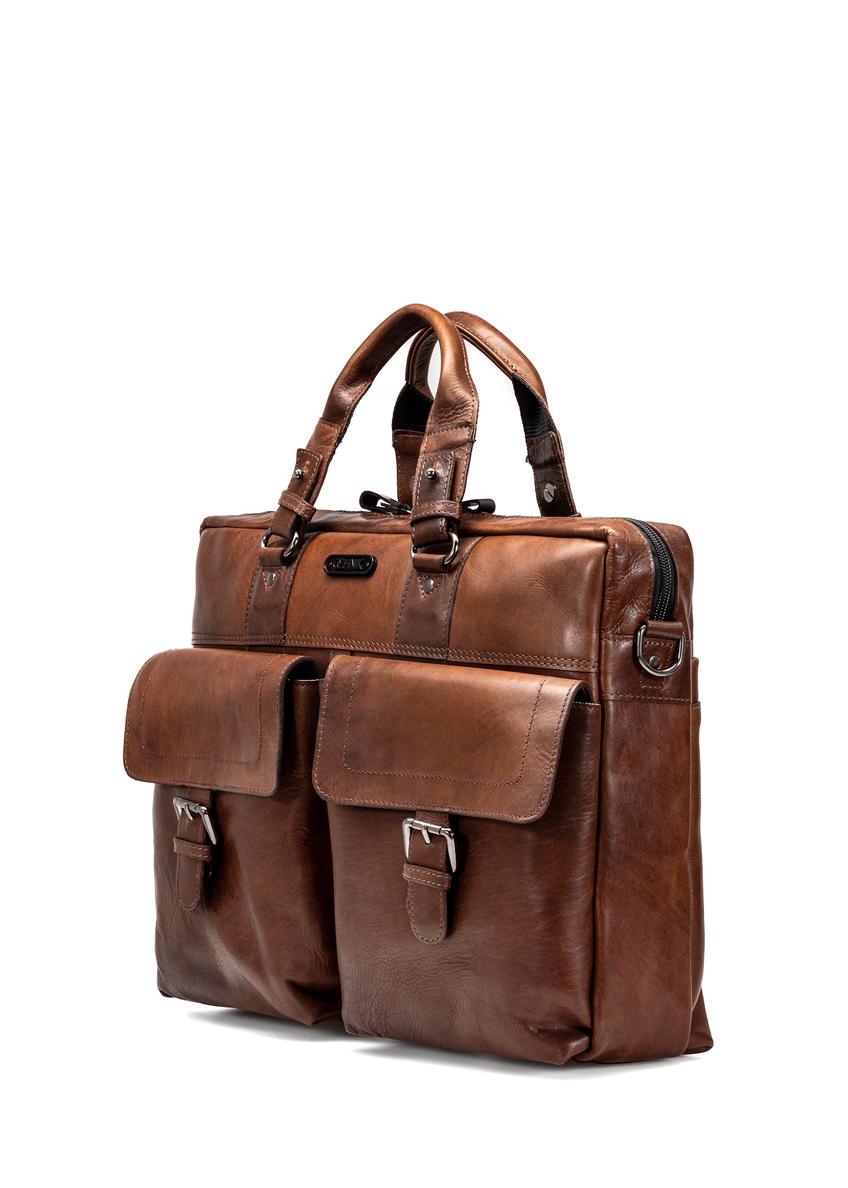 Leather brown men's bag TORMS-0404C-99(W25)