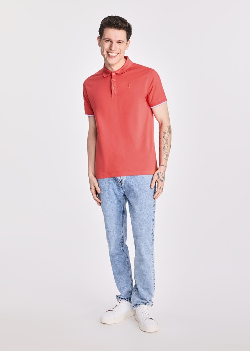 Coral men's cotton polo shirt POLMT-0045B-18(W25)-01