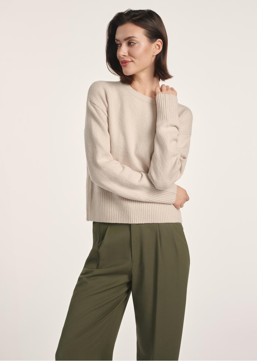 Beige women's sweater SWEDT-0242-80(Z25)