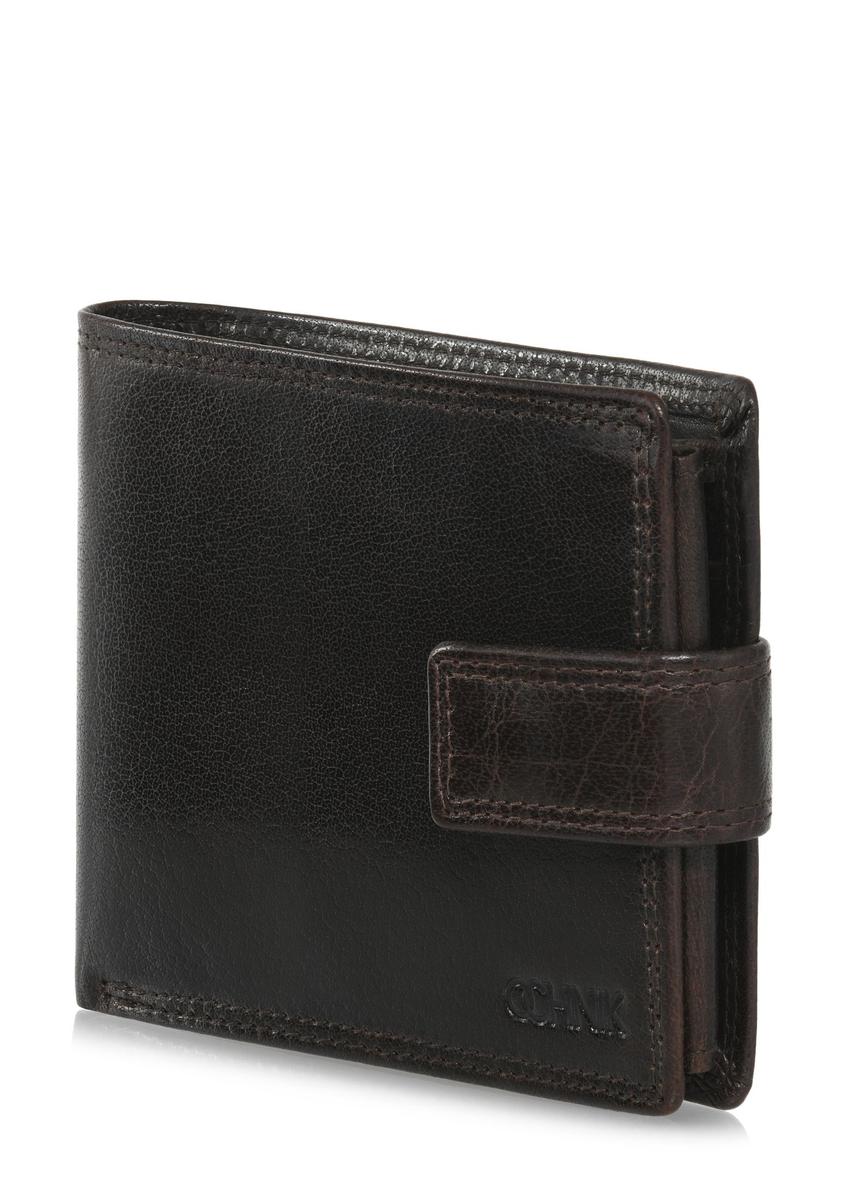 Leather clasp brown men's wallet PORMS-0553-89(W24)