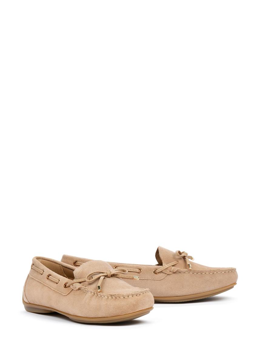 Beige women's loafers BUTYD-1053A-81(W25)