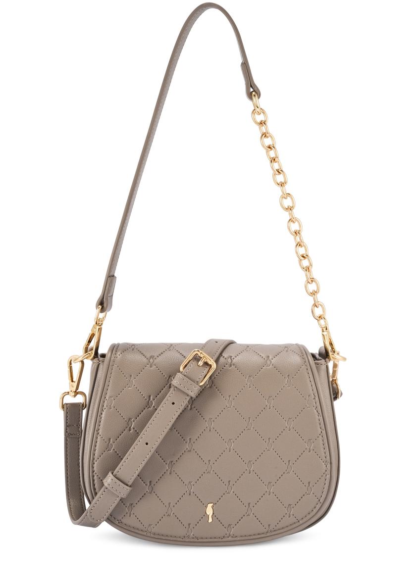 Light brown women's messenger bag TOREC-1179-1K(W26), front product view on white background.