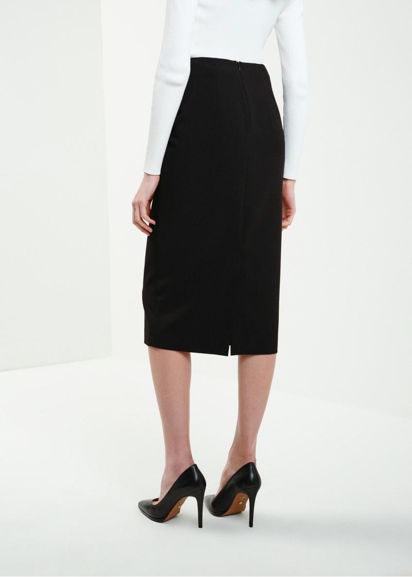 Long black pencil skirt SPCDT-0087-99(W24)